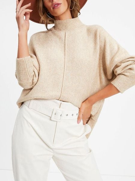 LA Angels Sweter w kolorze beżowym rozmiar: M. Brązowe swetry LA Angels, m, bez wzorów, bez ramiączek. Za 177.94 zł.