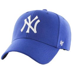 Czapka z daszkiem - New York Yankees Czapka regulowana. Niebieskie czapki 47 Brand, bez wzorów, sportowe. Za 186.50 zł.