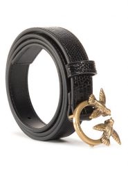 Pinko Pasek Damski Berry Small 3 Belt Al 20-21 PLT01 1H20S3 Y6EN Czarny. Czarne paski Pinko, bez wzorów, ze skóry. Za 269.00 zł.