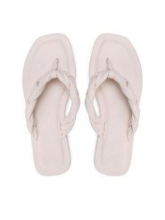 Jenny Fairy Japonki LS5699-05 Beżowy. Brązowe klapki Jenny Fairy, bez wzorów, ze skóry, bez obcasa. Za 119.99 zł.