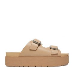 Klapki G-Star. Brązowe klapki G-Star, bez wzorów, bez obcasa. Za 209.99 zł.