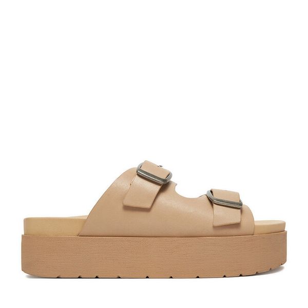 Klapki G-Star. Brązowe klapki G-Star, bez wzorów, bez obcasa. Za 209.99 zł.