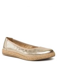 Lasocki Espadryle WI16-SPAROW-08 Złoty. Żółte espadryle Lasocki, bez wzorów, ze skóry, bez obcasa, bez zapięcia. Za 179.99 zł.