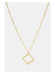 MOODE Naszyjnik "Julie" z zawieszką - dł. 42 cm rozmiar: onesize. Żółte naszyjniki MOODE, ze stali. Za 34.99 zł.