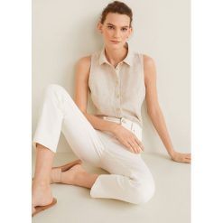 Mango - Top Walter2. Topy Mango, l, bez wzorów, ze lnu, bez kołnierzyka, bez ramiączek. W wyprzedaży za 49.90 zł.