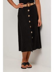 Le Monde du Lin Spódnica w kolorze czarnym rozmiar: 40/42. Czarne spódnice Le Monde du Lin, bez wzorów, z bawełny, klasyczne, midi. Za 172.08 zł.