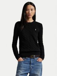 Polo Ralph Lauren Sweter 211971865005 Czarny Slim Fit. Czarne swetry Polo Ralph Lauren, m, bez wzorów, z wełny, bez ramiączek. Za 989.99 zł.