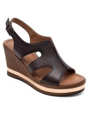 Lasocki Sandały CORTE WI23-CORTE-07 Brązowy. Brązowe sandały Lasocki, bez wzorów, ze skóry, bez obcasa, na koturnie, bez zapięcia. Za 189.99 zł.