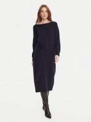 Gaudi Sukienka dzianinowa 521FD13001 Granatowy Relaxed Fit. Niebieskie sukienki Gaudi, xl, bez wzorów, z dzianiny, bez kołnierzyka, bez ramiączek. Za 629.99 zł.