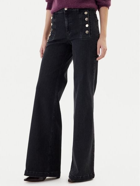 ViCOLO Jeansy DF5078 Czarny Wide Leg. Czarne jeansy ViCOLO, l, bez wzorów. Za 340.99 zł.