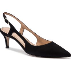 Sandały KAZAR - Marigold 37974-03-00 Black. Czarne sandały Kazar, bez wzorów, z nubiku, eleganckie, bez obcasa, bez zapięcia. W wyprzedaży za 379.00 zł.