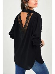 Milan Kiss Koszulka w kolorze czarnym rozmiar: L. Czarne bluzki Milan Kiss, l, bez wzorów, z koronki, bez kołnierzyka, bez ramiączek. Za 152.99 zł.