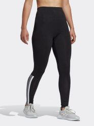 Adidas Legginsy sportowe "BLUV Q4" w kolorze czarno-szaro-białym rozmiar: L. Czarne legginsy Adidas, l, bez wzorów, z podwyższonym stanem, outdoorowe. Za 66.00 zł.