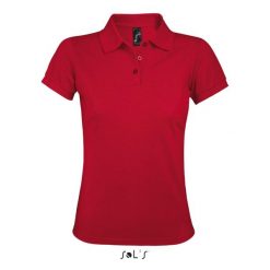 Damska koszulka polo Sol's Prime. Czerwone koszulki polo SOL'S, s, bez wzorów, bez kołnierzyka, bez ramiączek. Za 121.50 zł.