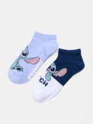 Skarpetki z nadrukiem Lilo & Stitch - wielobarwny. Skarpety Sinsay, bez wzorów. Za 12.99 zł.
