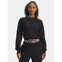 Bluza Damska UA Icon Vida Flc Crew 6003675-004. Czarne bluzy Under Armour, bez wzorów, bez kaptura. Za 145.99 zł.