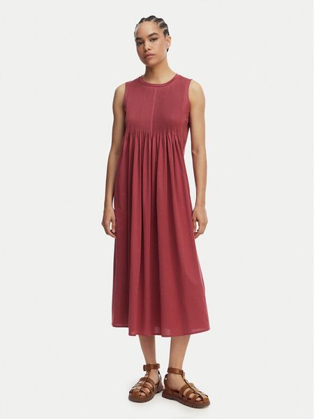 Weekend Max Mara Sukienka codzienna Ricordo 2615621022 Bordowy Regular Fit. Czerwone sukienki Weekend Max Mara, na co dzień, xl, bez wzorów, z bawełny, bez kołnierzyka, bez ramiączek, proste. Za 602.99 zł.