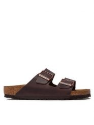 Birkenstock Klapki Arizona 0052533 Brązowy. Brązowe klapki Birkenstock, bez wzorów, ze skóry, bez obcasa. Za 399.99 zł.