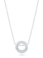 Eclat d'Argent Srebrny naszyjnik z zawieszką - dł. 39 cm rozmiar: onesize. Szare naszyjniki Eclat d'Argent, srebrne. Za 232.78 zł.