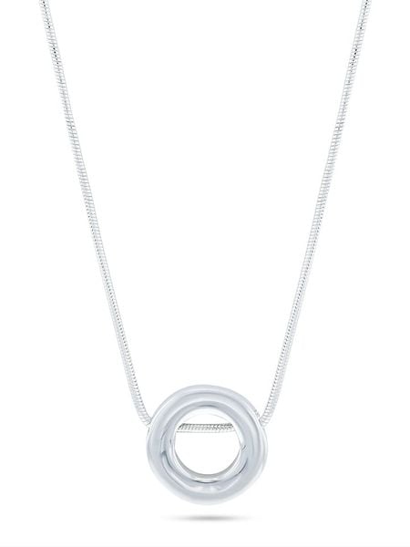 Eclat d'Argent Srebrny naszyjnik z zawieszką - dł. 39 cm rozmiar: onesize. Szare naszyjniki Eclat d'Argent, srebrne. Za 201.08 zł.