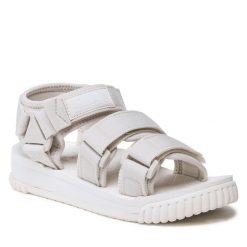 Sandały Shaka. Szare sandały Shaka, bez wzorów, bez obcasa, na płaskiej podeszwie, bez zapięcia. Za 629.99 zł.