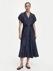 Liu Jo Sukienka koszulowa UA6315 D0335 Granatowy A-Line Fit. Niebieskie sukienki Liu Jo, bez wzorów, z lyocellu, bez kołnierzyka, bez ramiączek, koszulowe. Za 1,079.00 zł.