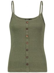 Eight2Nine Top w kolorze szarozielonym rozmiar: M. Szare topy Eight2Nine, m, bez wzorów, prążkowane, bez kołnierzyka, bez ramiączek. Za 48.95 zł.