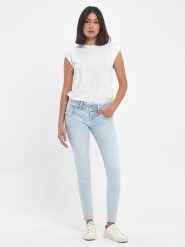 LTB Dżinsy "Julita" - Skinny fit - w kolorze błękitnym rozmiar: W33/L34. Niebieskie jeansy LTB, l, z aplikacjami. Za 79.21 zł.