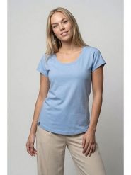 Alife and kickin Koszulka "Eira" w kolorze błękitnym rozmiar: XS. Niebieskie bluzki Alife and Kickin, xs, bez wzorów, z bawełny, bez kołnierzyka, bez ramiączek. Za 60.99 zł.