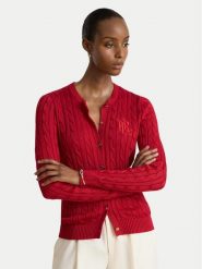 LAUREN RALPH LAUREN Kardigan 200P14040503 Czerwony Regular Fit. Czerwone kardigany Lauren Ralph Lauren, xl, bez wzorów, z bawełny. Za 806.99 zł.