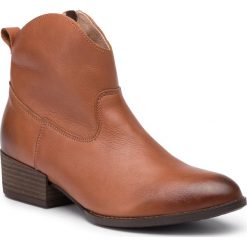 Botki EKSBUT - 69-5695-N10/0PN-1G Rudy. Brązowe botki Eksbut, bez wzorów, ze skóry, bez obcasa, na obcasie, bez zapięcia. Za 329.00 zł.