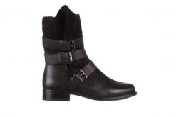 Botki Bayla-161 050-09435 Black, Czarny, Skóra naturalna - 40. Czarne botki Bayla, bez wzorów, z nubiku, bez obcasa, bez zapięcia. W wyprzedaży za 179.10 zł.
