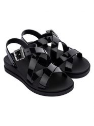 Zaxy Sandały "Plena" w kolorze czarnym na koturnie rozmiar: 39. Czarne sandały Zaxy, bez wzorów, z otwartym noskiem, bez obcasa, na koturnie, bez zapięcia. Za 73.99 zł.