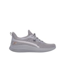 Buty damskie SKECHERS Bobs Geo New Aesthetics. Szare obuwie sportowe Skechers, bez zapięcia, trekkingowe, Skechers Sport. Za 209.99 zł.