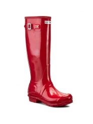 Hunter Kalosze Original Gloss WFT1000RGL Czerwony. Czerwone kalosze Hunter, bez wzorów, z kauczuku. Za 379.99 zł.