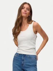 Vero Moda Top Chole 10344951 Biały Regular Fit. Białe topy Vero Moda, l, bez wzorów, z bawełny, bez kołnierzyka, bez ramiączek. Za 69.99 zł.