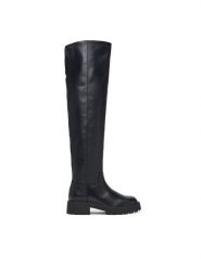 Calvin Klein Muszkieterki Chunky Otk Boot Nappa HW0HW03184 Czarny. Czarne kozaki Calvin Klein, ze skóry, bez obcasa, na płaskiej podeszwie, bez zapięcia. Za 1,099.00 zł.