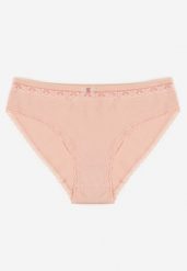 Różowe Bawełniane Majtki Typu Figi z Koronką i Kokardą Zeteria. Czerwone figi Born2be, l, bez wzorów, z bawełny. Za 9.99 zł.
