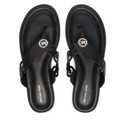 Japonki MICHAEL Michael Kors. Czarne klapki MICHAEL Michael Kors, bez wzorów, bez obcasa. Za 529.99 zł.