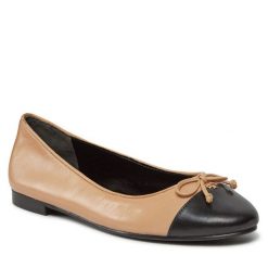 Baleriny Tory Burch. Brązowe baleriny Tory Burch, bez wzorów, bez obcasa. Za 949.99 zł.