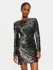 BARDOT Sukienka koktajlowa 58950DB1 Czarny Regular Fit. Czarne sukienki Bardot, bez wzorów, z syntetyku, wizytowe, bez kołnierzyka, bez ramiączek. Za 359.99 zł.