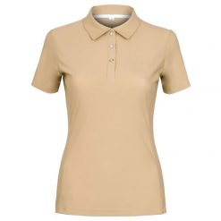 Koszulka polo jeździecka damska EQUESTRIAN QUEEN Andrea 25SS. Brązowe koszulki polo EQUESTRIAN QUEEN, l, z aplikacjami, z bawełny, bez kołnierzyka, bez ramiączek. Za 172.99 zł.