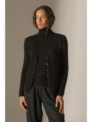 Perfect Cashmere Kaszmirowy kardigan "Paige" w kolorze czarnym rozmiar: L. Czarne kardigany Perfect Cashmere, l, bez wzorów, z kaszmiru. Za 369.99 zł.