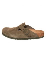Birkenstock Sandały "Elle" w kolorze szarym rozmiar: 45. Brązowe sandały Birkenstock, bez wzorów, z otwartym noskiem, bez obcasa, bez zapięcia. Za 547.77 zł.
