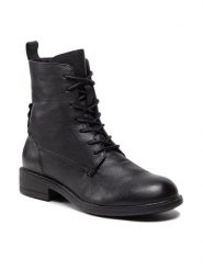 Geox Botki D Catria A D16LQA 00081 C9999 Czarny. Czarne botki Geox, bez wzorów, ze skóry, bez obcasa, na płaskiej podeszwie, bez zapięcia. Za 639.99 zł.