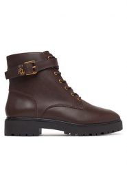 LAUREN RALPH LAUREN Trzewiki Allyson Logo Bo Bte 802P12046003 Brązowy ciemny. Brązowe botki Lauren Ralph Lauren, bez wzorów, ze skóry, bez obcasa, na płaskiej podeszwie, bez zapięcia. Za 1,199.00 zł.