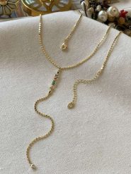 Luseera Pozłacany naszyjnik z kryształami - dł. 45 cm rozmiar: onesize. Żółte naszyjniki Luseera, z kryształem, pozłacane. Za 43.99 zł.