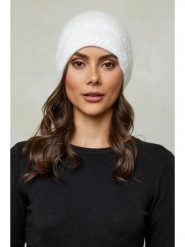 Soft Cashmere Czapka w kolorze białym rozmiar: onesize. Białe czapki Soft Cashmere, bez wzorów, z materiału. Za 160.96 zł.