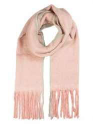 Clayre & Eef Szal w kolorze jasnoróżowo-miętowym - 190 x 38 cm rozmiar: onesize. Różowe szaliki Clayre & Eef, bez wzorów, z materiału. Za 65.38 zł.