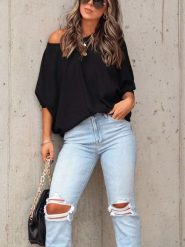 Milan Kiss Bluza w kolorze czarnym rozmiar: M. Czarne bluzy Milan Kiss, m, bez wzorów, bez kaptura. Za 140.20 zł.